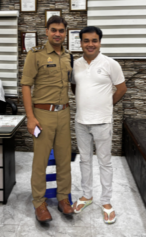 Dr. D.K. Dubey with visiting police officer